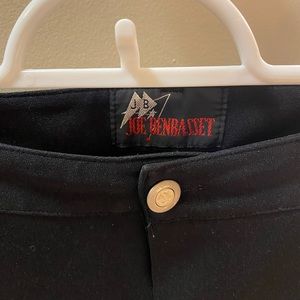 JB black stretch black pants, flare leg, slim fit